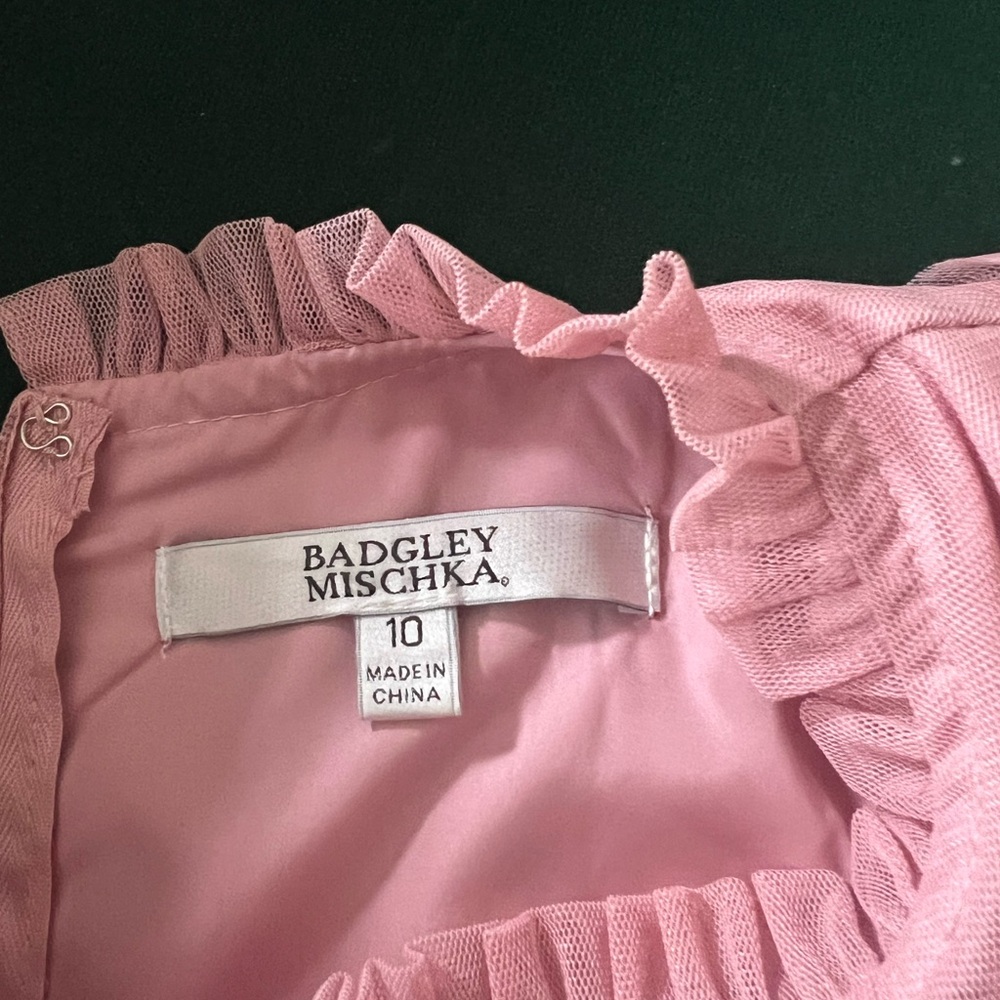 Badgley Mischka Rose Embellished Kids Dress - Picture 6 of 10